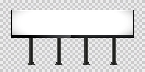 3Ds Street Mock Design Three Collumns Steal Mock Signboard Transparency — Image vectorielle