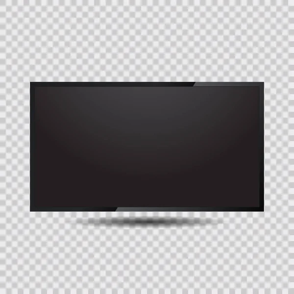 Realistic Screen Mock Design Stylish Led Panel Lcd Type Large — Archivo Imágenes Vectoriales