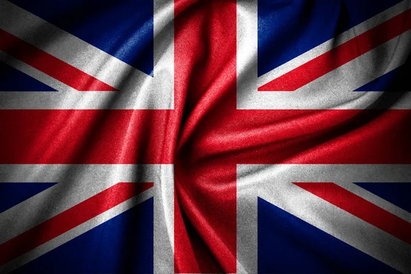 Σημαία Από Βαμβακερό Ύφασμα Του Βρετανικού Σχεδίου Μεταξιού — Φωτογραφία Αρχείου