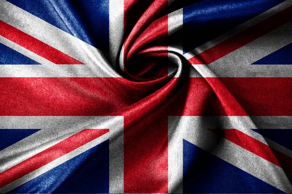 Die Britische Flagge Unated Kingdom Flagge Wellige Form Design — Stockfoto