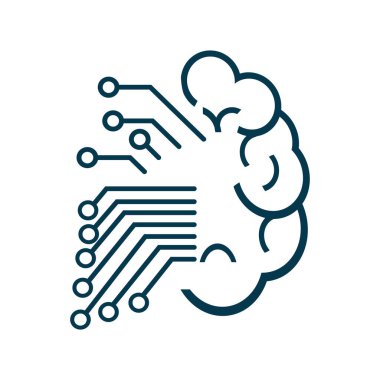Wep, app, vektör illüstrasyonunun UI 'si için yapay zeka yapay yapay zeka yapay zeka ve çip teknolojisi kontrol sistemi