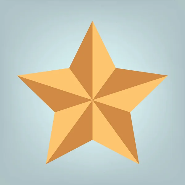 Золотая Звезда Углами Используемая Значках Рейтинга Качества Символах Концепций Рейтинга — стоковый вектор