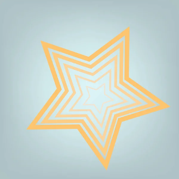 品質評価のアイコンや評価コンセプトのシンボルに使われる星の線 — ストックベクタ