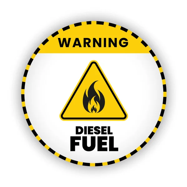 Warning Sign Diesel Fuel Banners Sign Symbol Caution Mark Vector — Stock Vector