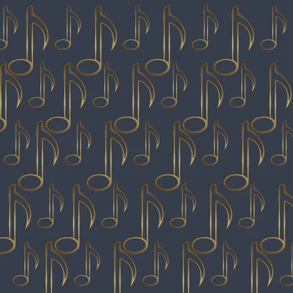 Fundo Símbolo Música Luxo Ícone Design Elementos Musicais Vetoriais Ilustração — Vetor de Stock