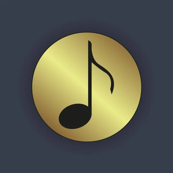 Luxe Muziek Icoon Het Midden Van Cirkel Symbool Element Concept — Stockvector