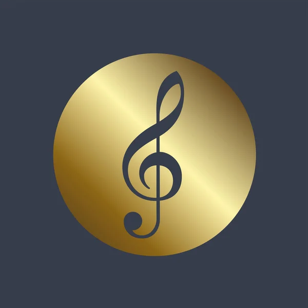 Lyxig Musik Anteckningar Nyckel Symbol Ikon Element Som Används Musik — Stock vektor