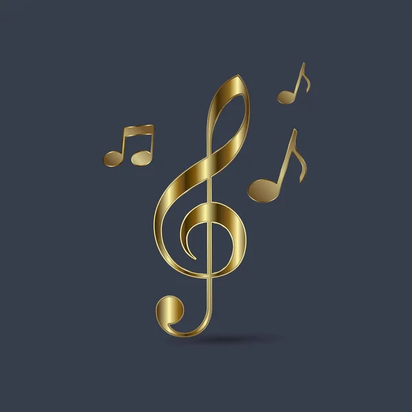 豪华音乐符号 用于音乐概念设计和矢量音乐模板 — 图库矢量图片