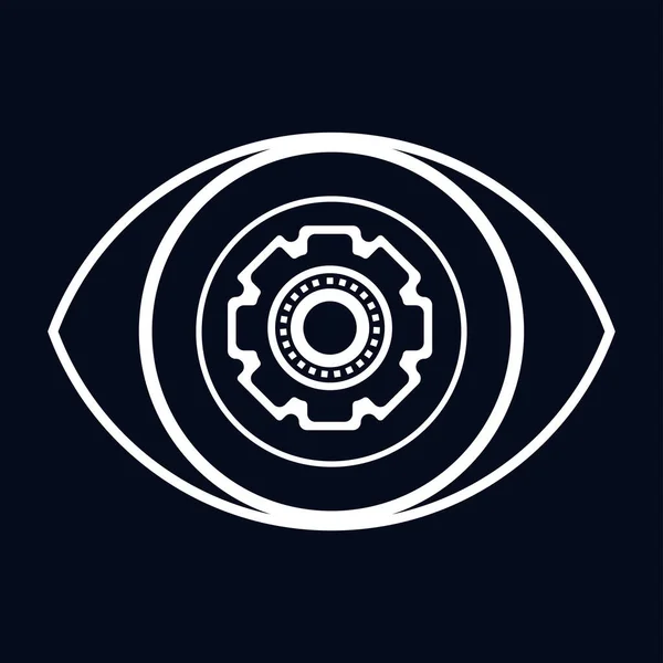 Μάτι Του Εικονιδίου Circute Σύμβολο Για Διάνυσμα Έννοια Εικονογράφηση Σχεδιασμό — Διανυσματικό Αρχείο