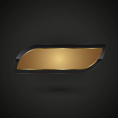 Lüks ve Premium düğmesi, sancak vektör illüstrasyon tasarımı, koyu arkaplanda web çeliği için düğmeler