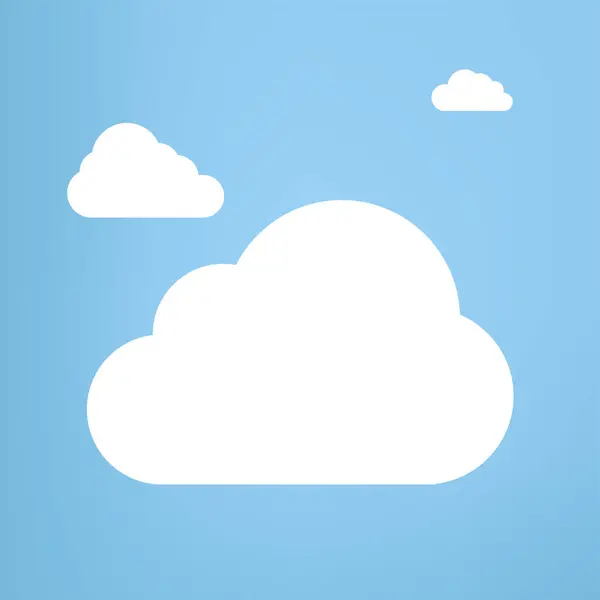 Conjunto Três Nuvens Coleção Estilos Design Plano Conceitos Nuvem Elemento — Vetor de Stock