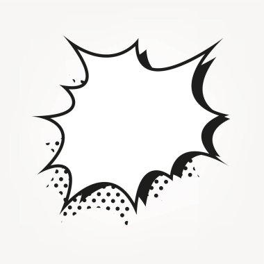 Poster tasarımı ve satışı için boş çizgi roman baloncuğu