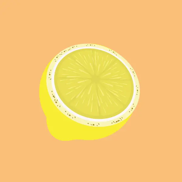 Corte Limão Amarelo — Vetor de Stock