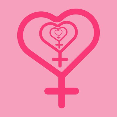 Mutlu Kadınlar Günü vektör kalpleri yan sembol afişi, ağ, fon şeklinde çoğaltılıyor. Pembe renkli uluslararası kadın gündüz konsepti, sanat, kartpostal vektörü, illüstrasyon