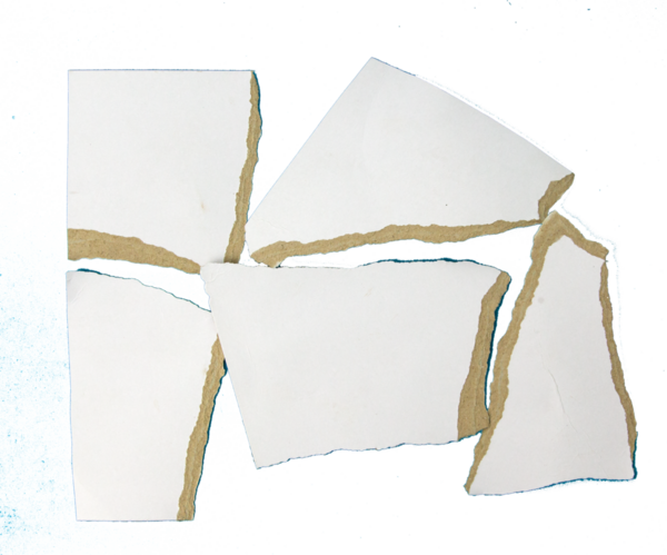 İzole edilmiş arkaplanda bir kağıt kesiği, reklam afişi için kağıt ögesi ve reklam tasarımı kavramları