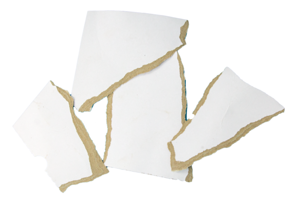 Beyaz yırtık kağıt koleksiyonu.