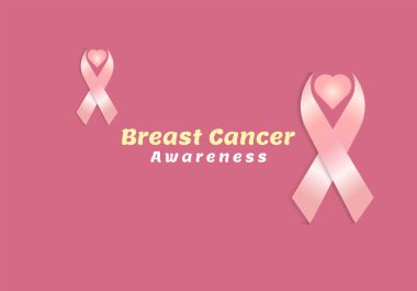 Metin-meme kanseri farkındalığıyla Kalp Kurdelesi, Gerçekçi pembe kurdele