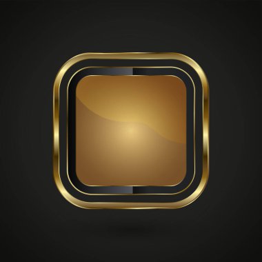 Pürüzsüz, yuvarlak kenarlı altın prim dikdörtgen bir ikon. Dikdörtgenin ortası, daha açık tondan daha koyu tonlara ince kayan zengin, eğimli bir altın tonuna sahiptir.