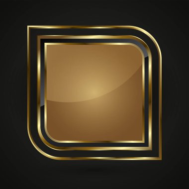 Luxury 'deki yeni premium altın düğme tasarımı ve ana vektör web düğmesi tasarımı ile birlikte altın düğme merkezi vektör parlaklığında metalik bir düğme.