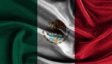 Meksika Ulusal Bayrağı - Düz Renk Simgesi, Meksika bayrağının soldan sağa doğru yeşil, beyaz ve kırmızı olmak üzere üç dikey şeridi vardır. Pamuk kumaş Meksika Bayrağı