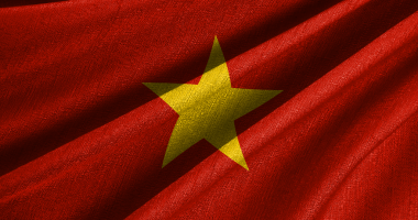 Vietnam bayrağı, kırmızı zemin üzerinde öne çıkan sarı renkli, kumaş desenli Vietnam bayrağını içeren basit ve cesur bir tasarıma sahiptir.