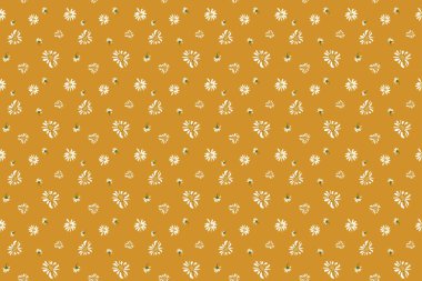 Bahar papatyası çiçek vektör tasarımının pürüzsüz bir deseni. Bahar papatyası kumaş havlusu desenli yaz desenli çiçek deseni çizmiş.