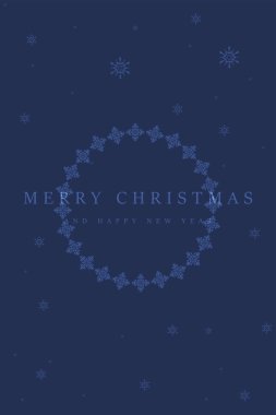 Mutlu Noeller ve mutlu yıllar kartpostal vektörü. Minimalist Noel balosu tasarımlı lüks davet