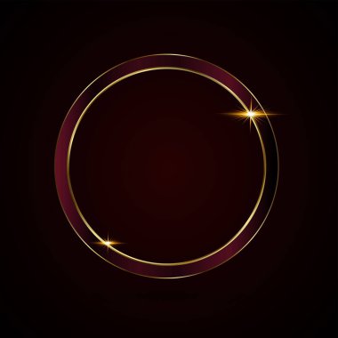 Premium, lüks metal çerçeve, vektör gerçekçi illüstrasyon. Küresel madalya düğmesi siyah arkaplanda izole edilmiş. Parlak, metalik bir sınırla çevrili..