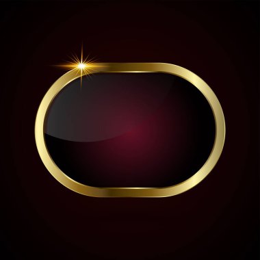 Gösterişli, parlak altın kenarlı oval şekilli zarif bir çerçeve. Ortası koyu, parlak bir siyah ve kestane rengi yansımaları var.