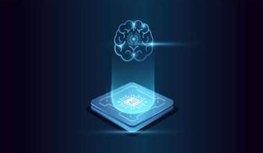 Yapay zeka kavramları. ve Yapay Zeka Konsepti Yapay Zeka, Dijital Fütürist Yapay Zeka Tasarımı