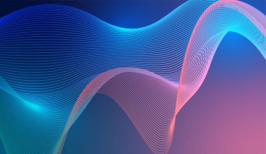 Soyut dalga hareketli parçacıklar, yüksek teknoloji ve büyük veri arkaplan tasarımı ile soyut bir arka plan teknoloji teknoloji kavramları.