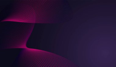 Modern gelecekçi teknoloji kavramının dinamik dalgalı modeli. ve soyut gelecek çizgileri pembe ve mor indeep mavi arkaplan tonlarında.