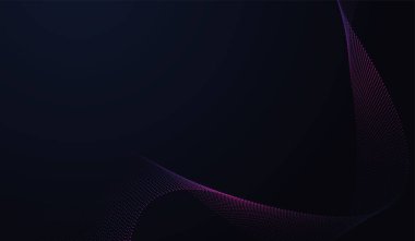 Koyu pembe ve mavi soyut parlak dalgalı noktalar tasarım elementi. Modern mor eğimli dalgalı noktalar. Gelecekçi teknoloji konsepti. Vektör illüstrasyonu.