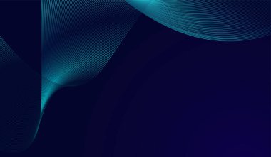 Işıltılı mavi ve cyan renkleri, modern ve teknolojik bir estetik, vektör ve illüstrasyon çağrıştıran derin donanma arkaplanına güzel bir tezat oluşturuyor.