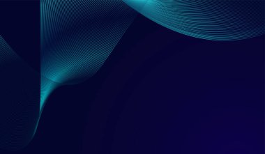 Işıltılı mavi ve cyan renkleri, modern ve teknolojik bir estetik, vektör ve illüstrasyon çağrıştıran derin donanma arkaplanına güzel bir tezat oluşturuyor.