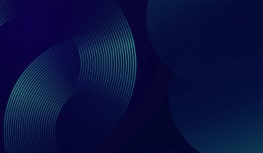 Mavi soyut bir arka plan, koyu mavi arkaplan, görsel olarak dinamik temalı arkaplan, düzgün eğimli ve parlak mavi halkalar dizaynı var.