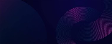 Çizgilerdeki soyut çemberler, arka plan, dijital sanat eserleri, neon tarzı aydınlatma ve yeniliği sembolize eden konsantre halkalar sergiliyor..