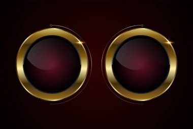 Pırıl pırıl yüzey ve altın sarısı detay zenginlik ve yüksek kalite cazibe yayıyor. Vektör illüstrasyonu