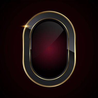 Koyu kırmızı ve altın renginde birinci sınıf zarif düğme, pürüzsüz bir eğim ve dengeli bir parlaklık bu düğmeye koyu kırmızı renkli modern lüks konsept düğmesi verir.