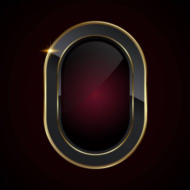 Koyu kırmızı ve altın renginde birinci sınıf zarif düğme, pürüzsüz bir eğim ve dengeli bir parlaklık bu düğmeye koyu kırmızı renkli modern lüks konsept düğmesi verir.