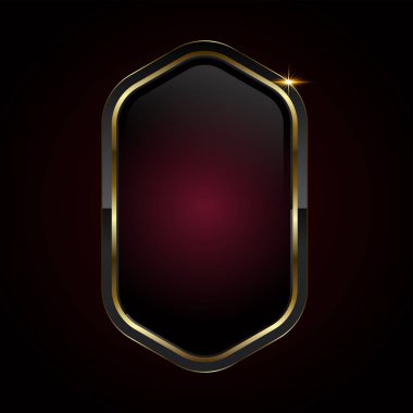 Özel bir lüks 3D parlak koyu kırmızı düğmeli vektör, illüstrasyon. Dikey olarak uzatılmış düğmesiyle koyu siyah-bordo renginde keskin bir zarafeti var.