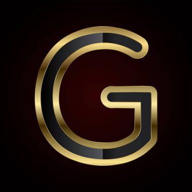 Lüks bir G harfi, zengin bir altın çizgisi ve parlak siyah iç tasarımı, zarafeti ve son model bir tasarımı, illüstrasyonla işlenmiş.