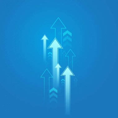 En büyük ok, liderliği, büyük büyümeyi veya kayda değer başarıyı temsil eden merkezde yer alırken, küçük oklar ilerlemeyi destekliyor.