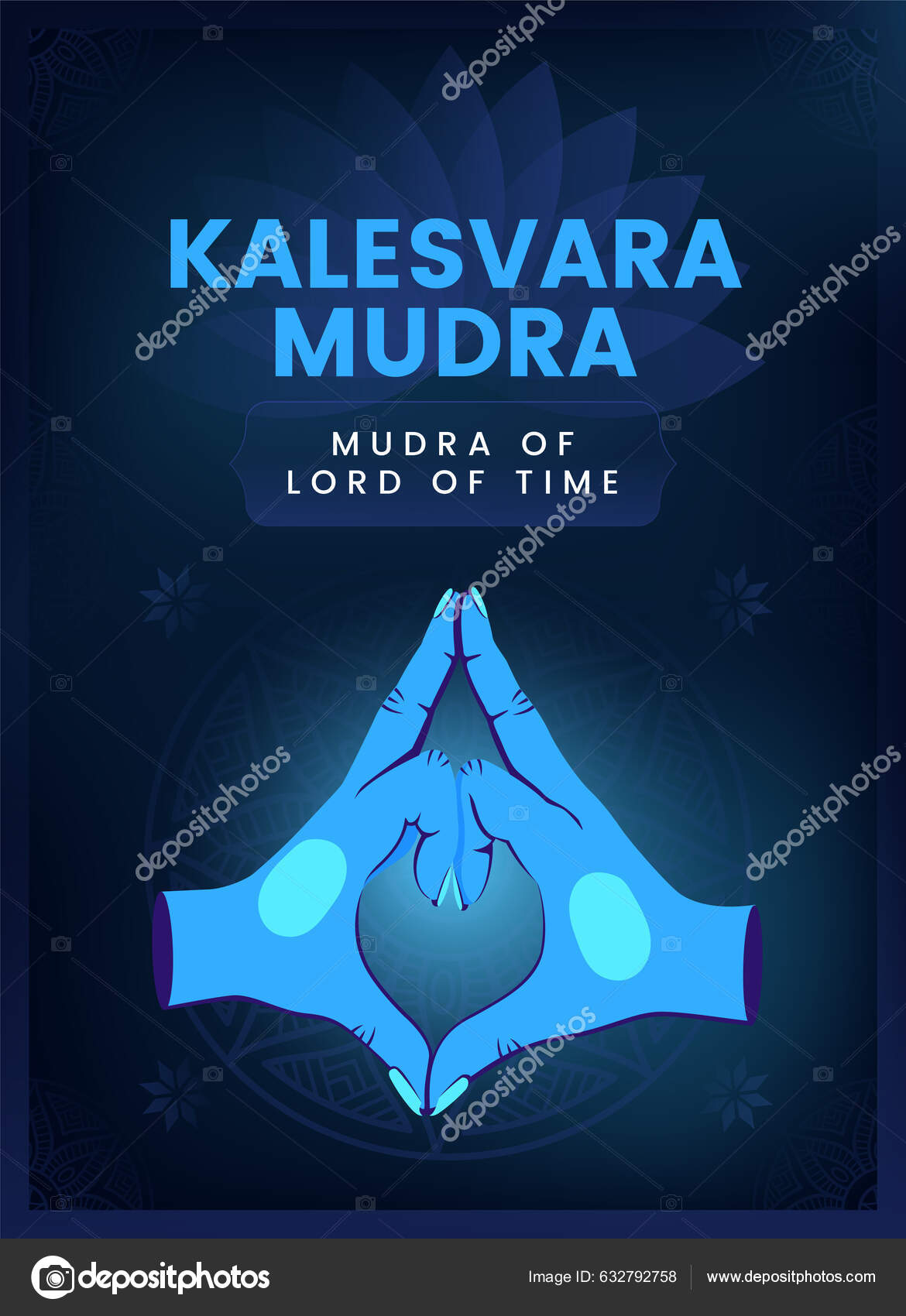 Kalesvara Mudra Hand Gesture Vektor Ilustrasi Vektor Stok oleh ...