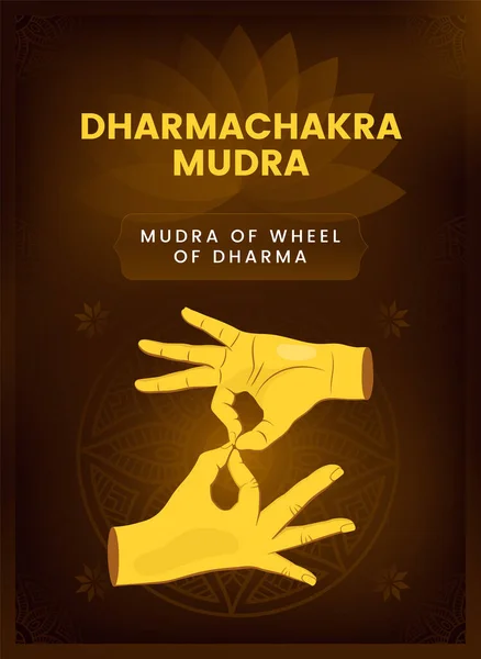 Dharmachakra Mudra Hand Gesture Vektor Ilustrasi - Stok Vektor