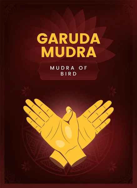 Χειρονομία Χεριών Garuda Mudra Διανυσματική Απεικόνιση — Διανυσματικό Αρχείο