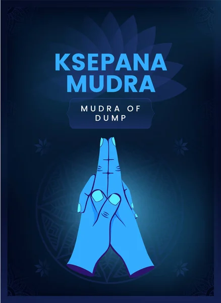 Ksepana Mudra Hand Gesture Vektor Ilustrasi - Stok Vektor