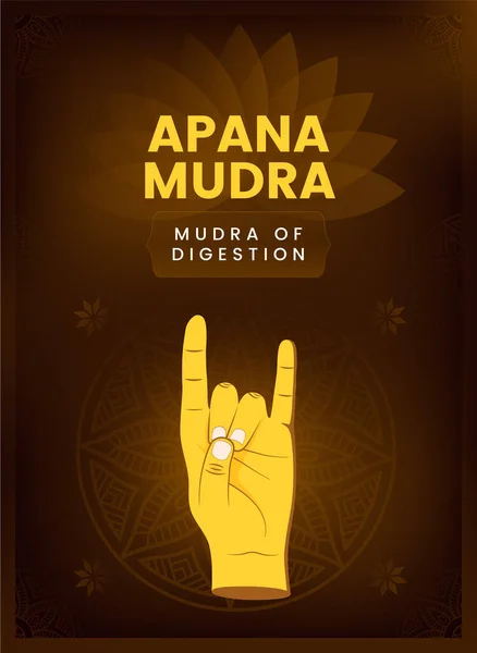 Apana Mudra Hand Gesture Διανυσματική Απεικόνιση — Διανυσματικό Αρχείο