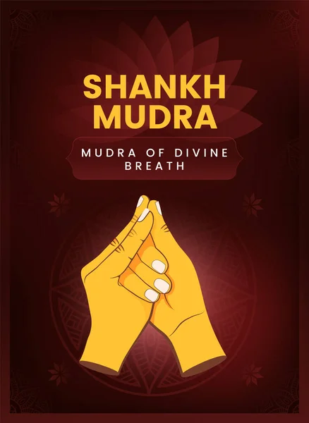 Shankh Mudra Hand Gesture Διανυσματική Απεικόνιση — Διανυσματικό Αρχείο