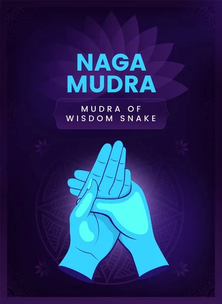 Naga Mudra Hand Gesture Διανυσματική Απεικόνιση — Διανυσματικό Αρχείο